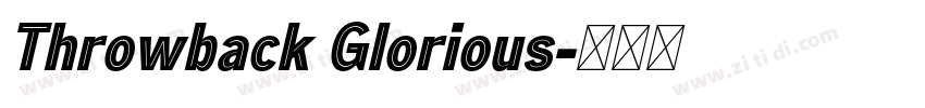 Throwback Glorious字体转换